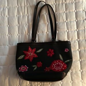 Liz Claiborne floral beaded bag/tote. Like new
